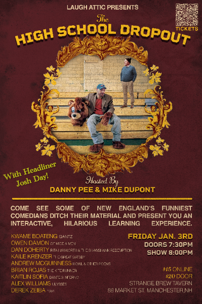 Jan. 3: Local comics coming ‘back to school’ at Laugh Attic post image