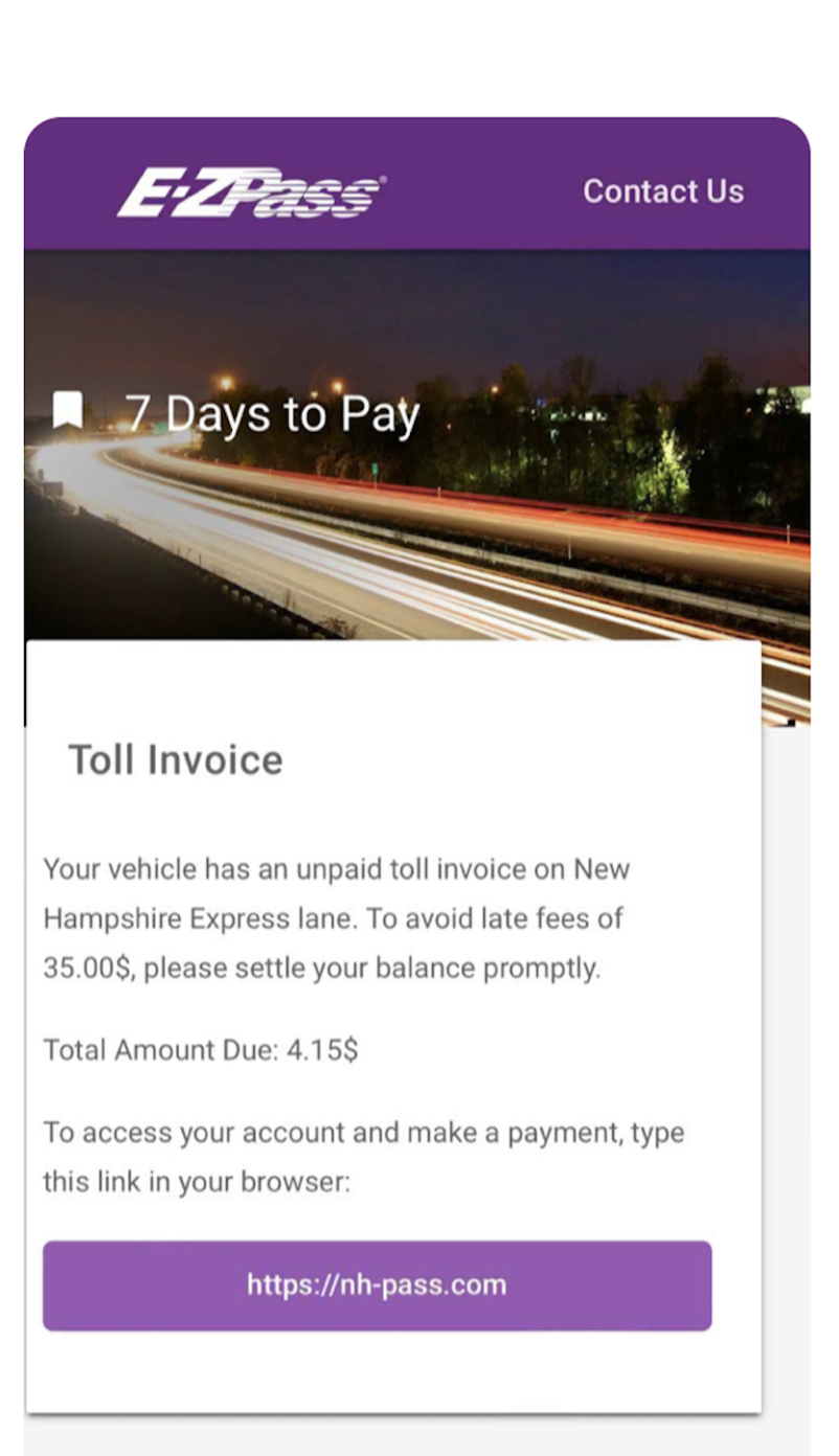 Don’t fall for E-ZPass ‘smishing’ scam post image