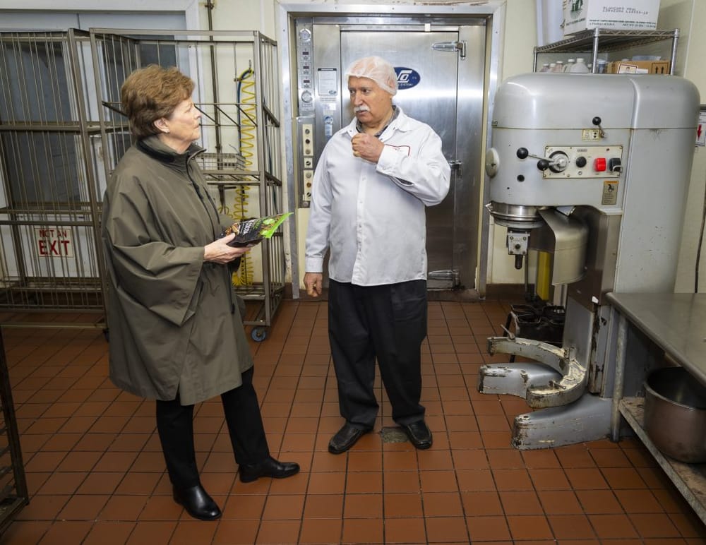 Senator Shaheen sees firsthand the negative effect of Canadian tariffs on Derry bakery post image