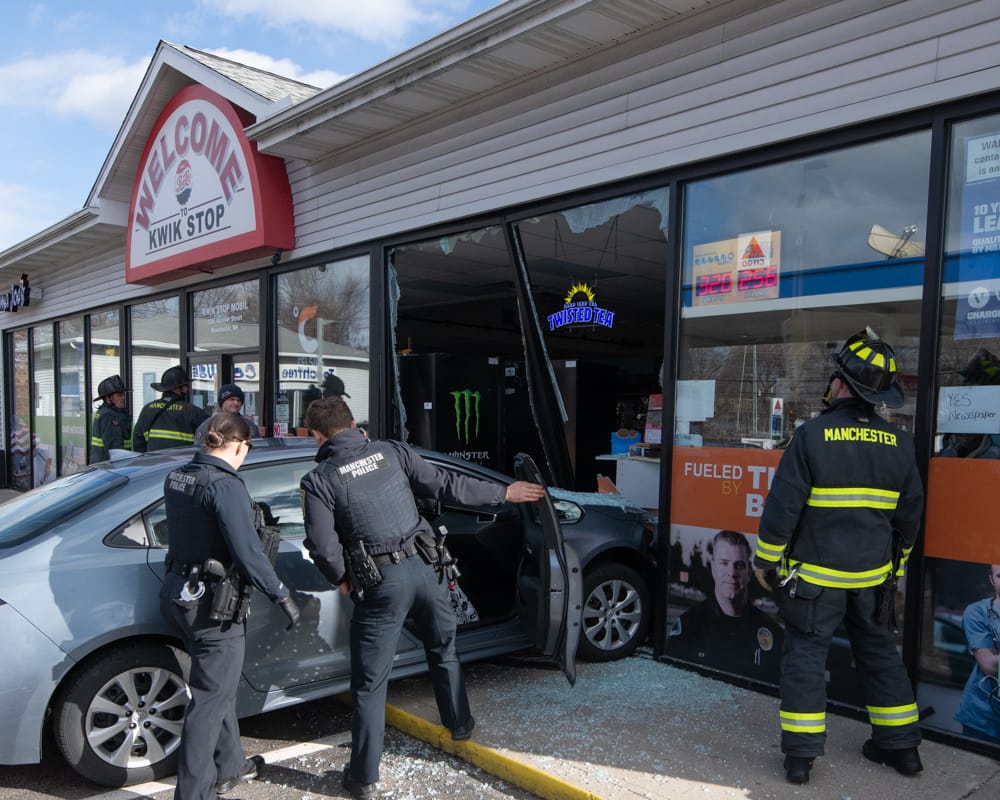 Driver crashes car through front entrance of Hanover Street Mobil convenience store post image