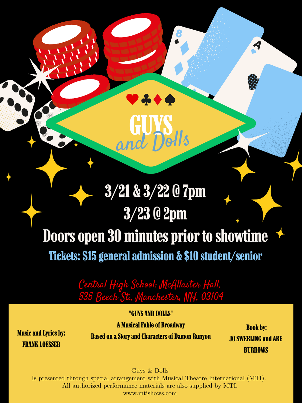 March 21-23: Maskers present ‘Guys and Dolls’ at Central High School post image