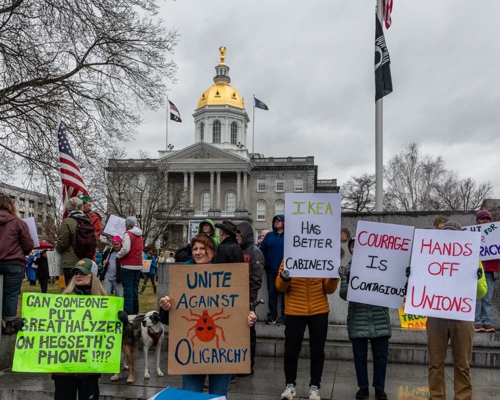 ‘Hands Off’ anti-Trump protest draws thousands to demonstrations around the Granite State post image